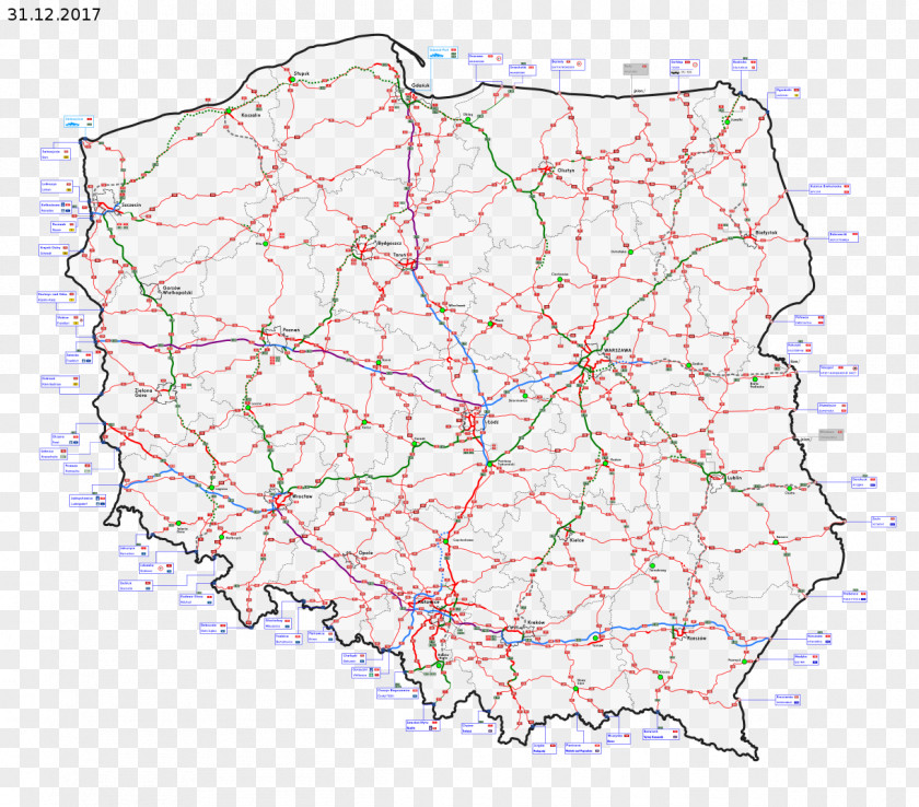 Road Piotrków Trybunalski Trunk National In Poland Controlled-access Highway PNG