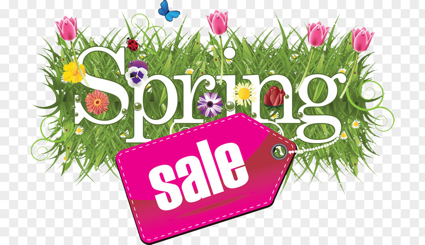 Spring Sale Floral Design Sales Clip Art PNG