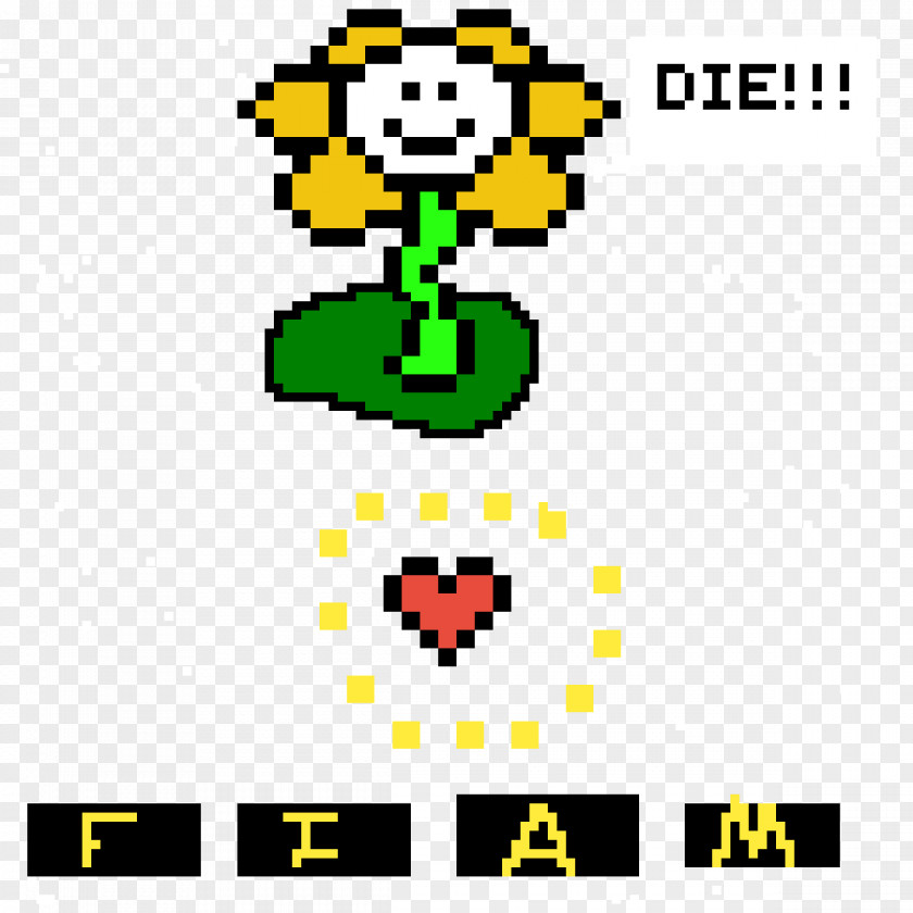 Sprite Undertale Flowey Pixel Art Image PNG