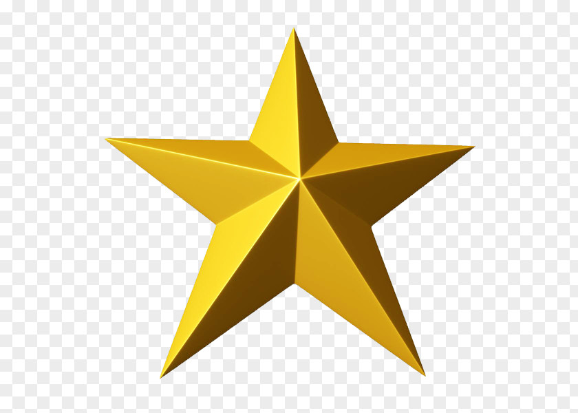 3D Gold Star Clipart Clip Art PNG