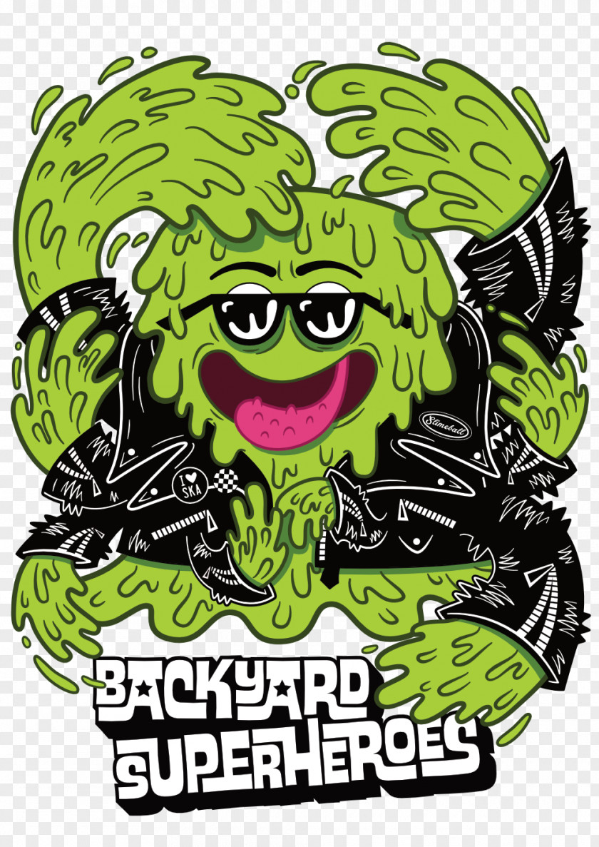 Backyard Bandsintown The BoneYard Concert Superheroes Frog PNG