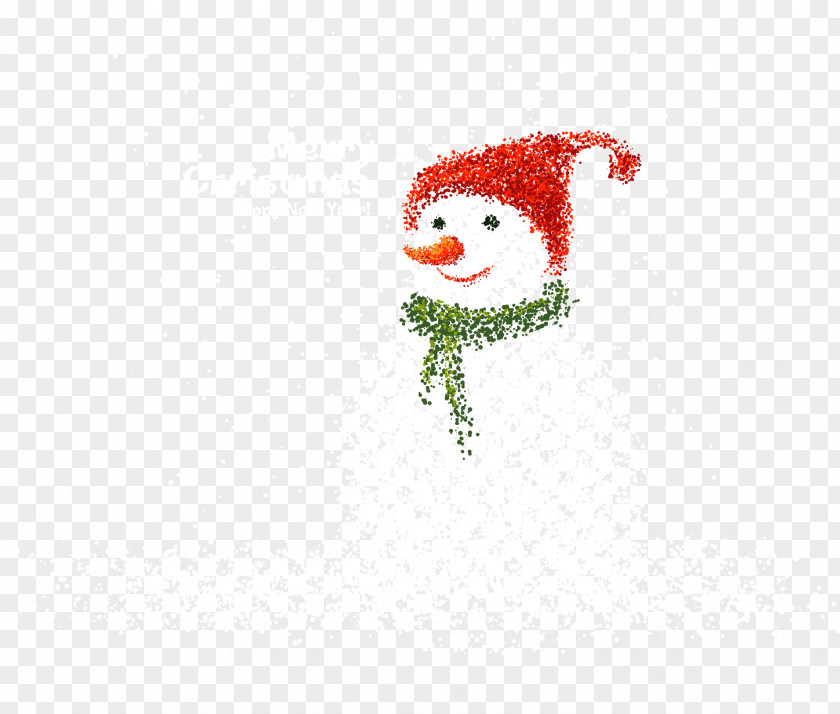 Christmas Snowman Ornament Flower Character Font PNG