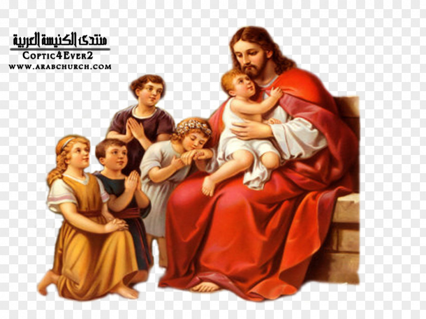 Jesus Church Teaching Of About Little Children Prayer Depiction PNG