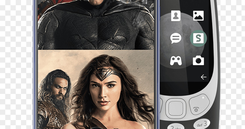Justice League Heroes Nokia 3310 (2017) 3G Feature Phone PNG