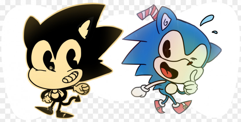 Sonic The Hedgehog Cuphead Bendy And Ink Machine Shadow Drive-In PNG