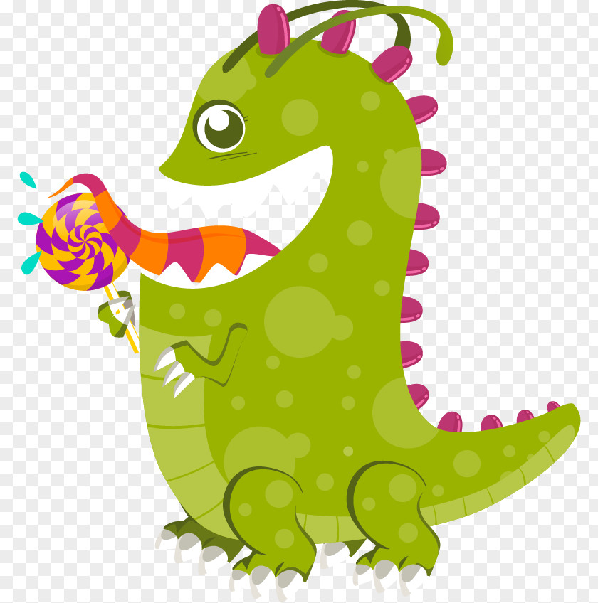 Vector Painted Sugar Monster Euclidean PNG