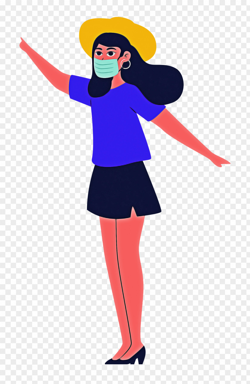 Girl With Mask PNG