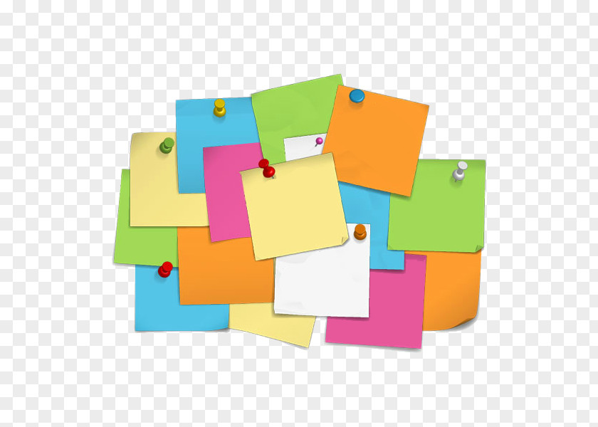 Hand Post-it Note Paper Brainstorming Drawing Pin Clip Art PNG