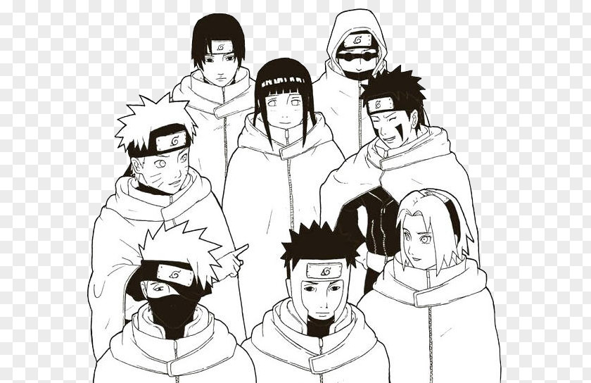 Naruto Sakura Haruno Sasuke Uchiha Kakashi Hatake Black And White Uzumaki PNG