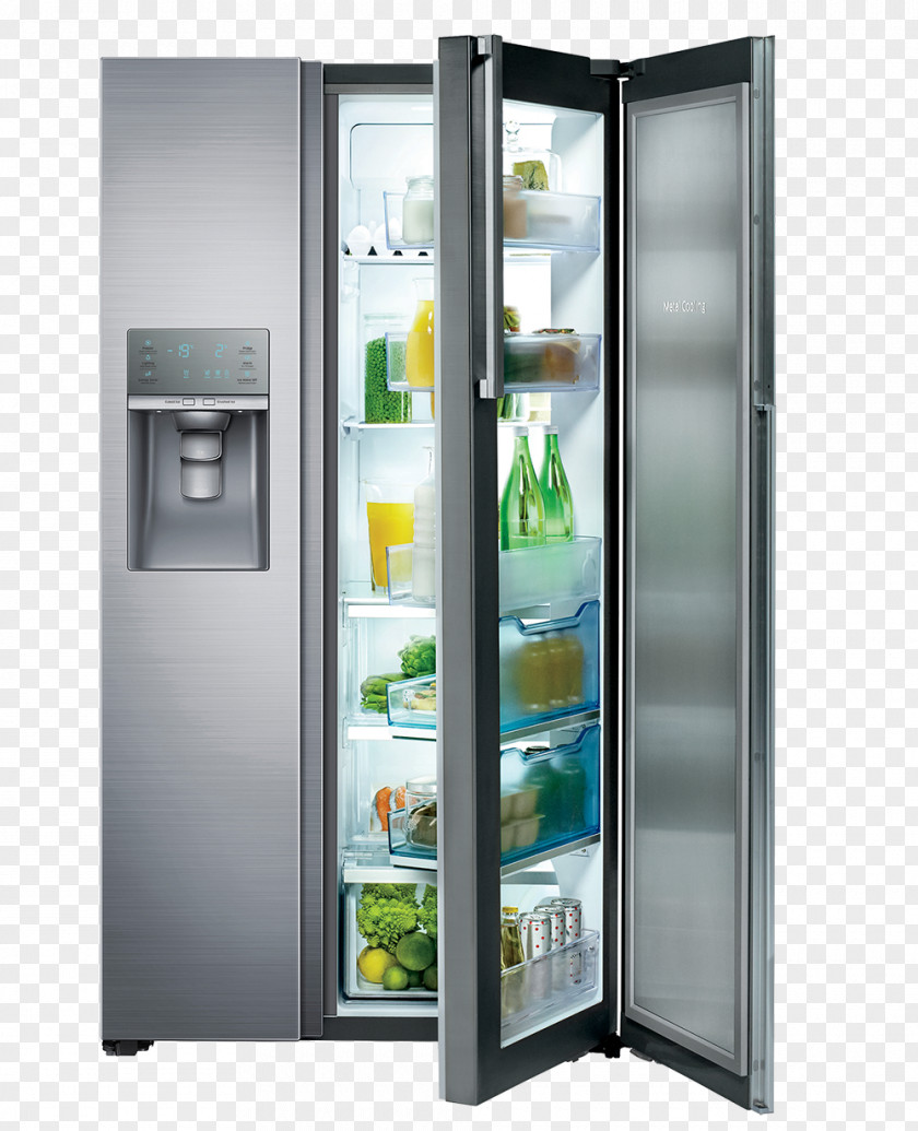 Refrigerator Samsung Food ShowCase RH77H90507H RS22HDHPN 22 Cu. Ft. Counter Depth Side-By-Side RH77H90507F PNG