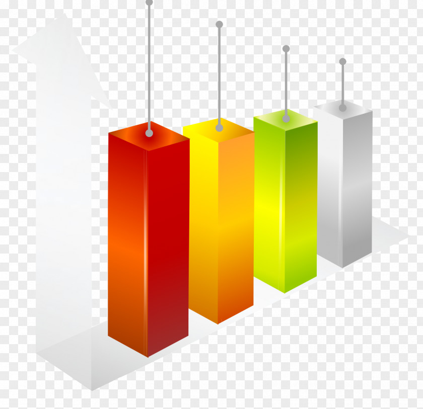 3D Three-dimensional Cylindrical PPT Chart Creative Bar Cylinder Euclidean Vector PNG