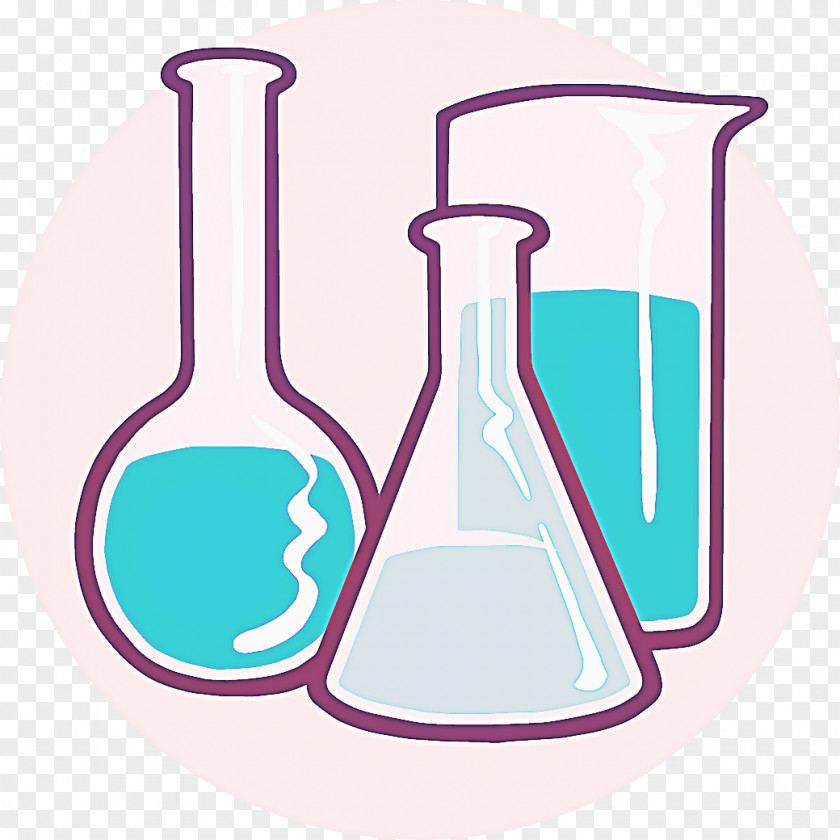 Magenta Laboratory Equipment Flask Beaker Clip Art PNG