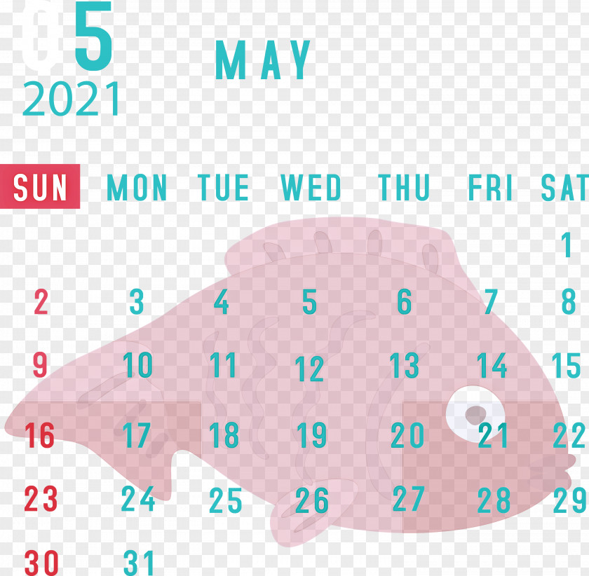 May 2021 Calendar PNG