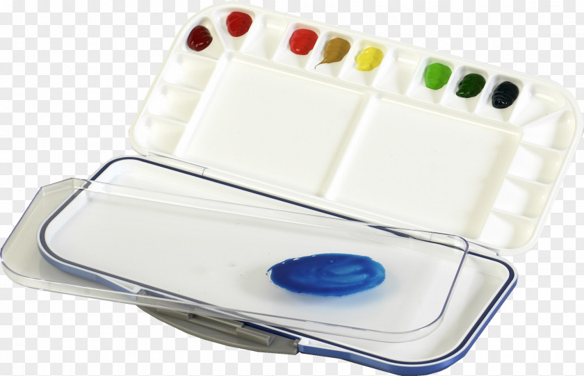 Paint Plastic Palette Watercolor Painting Pallet PNG