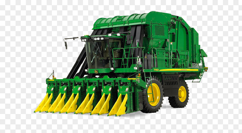 Tractor John Deere Cotton Picker Combine Harvester Agricultural Machinery PNG
