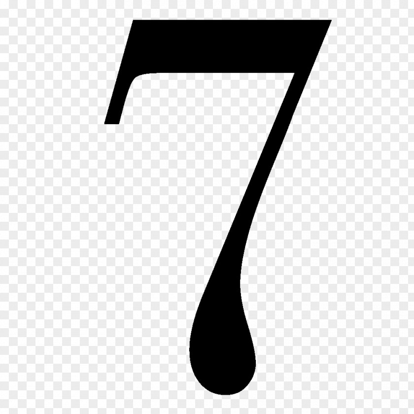 7 Number Symbol Numerical Digit Parity Black And White PNG