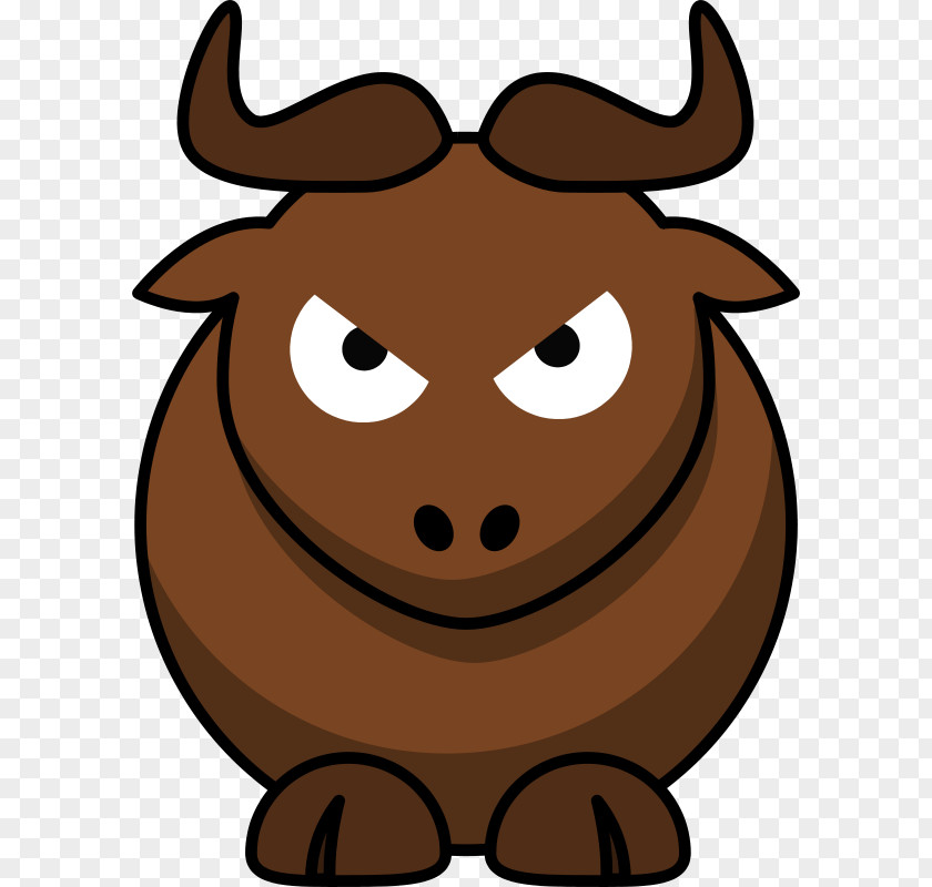 Angry Pics Blue Wildebeest Cartoon Antelope Clip Art PNG