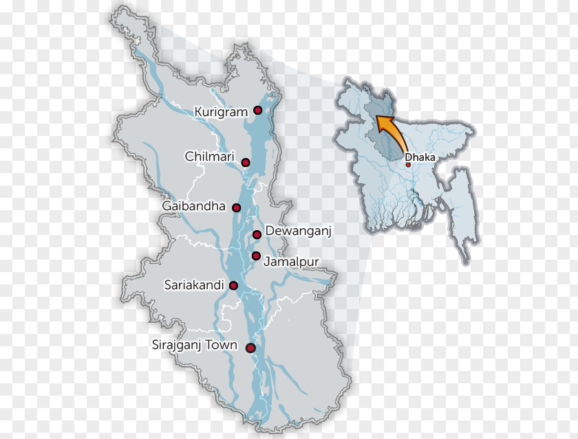 Bangladesh Map Sirajganj District Gaibandha Jamalpur Dhaka Division PNG