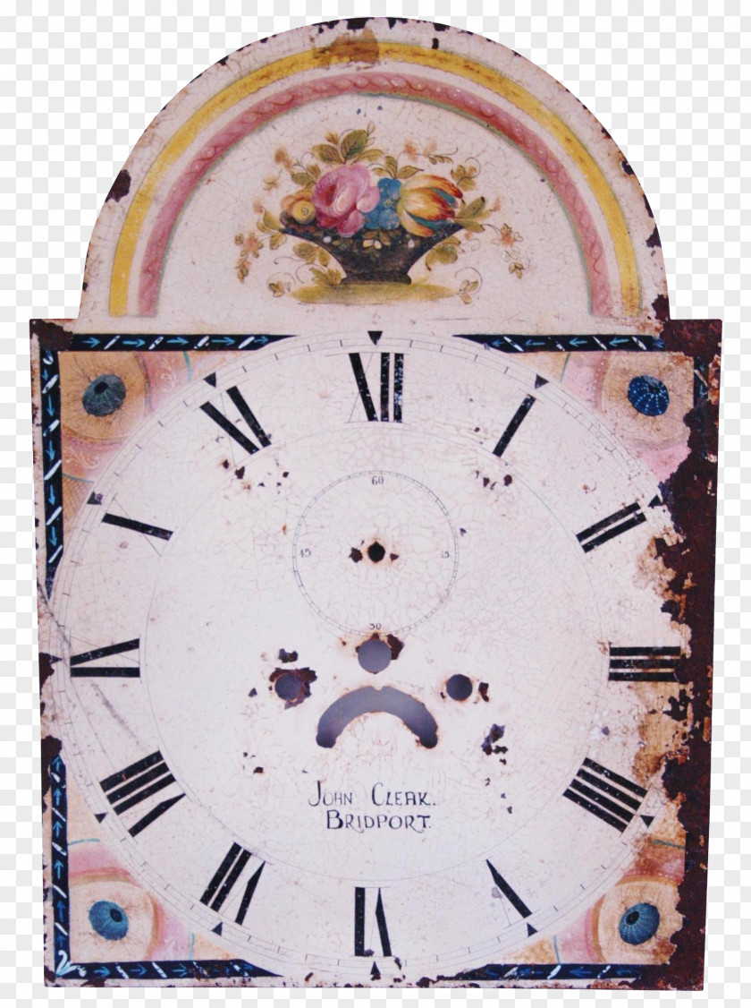 Clock Floral Floor & Grandfather Clocks Face Furniture PNG