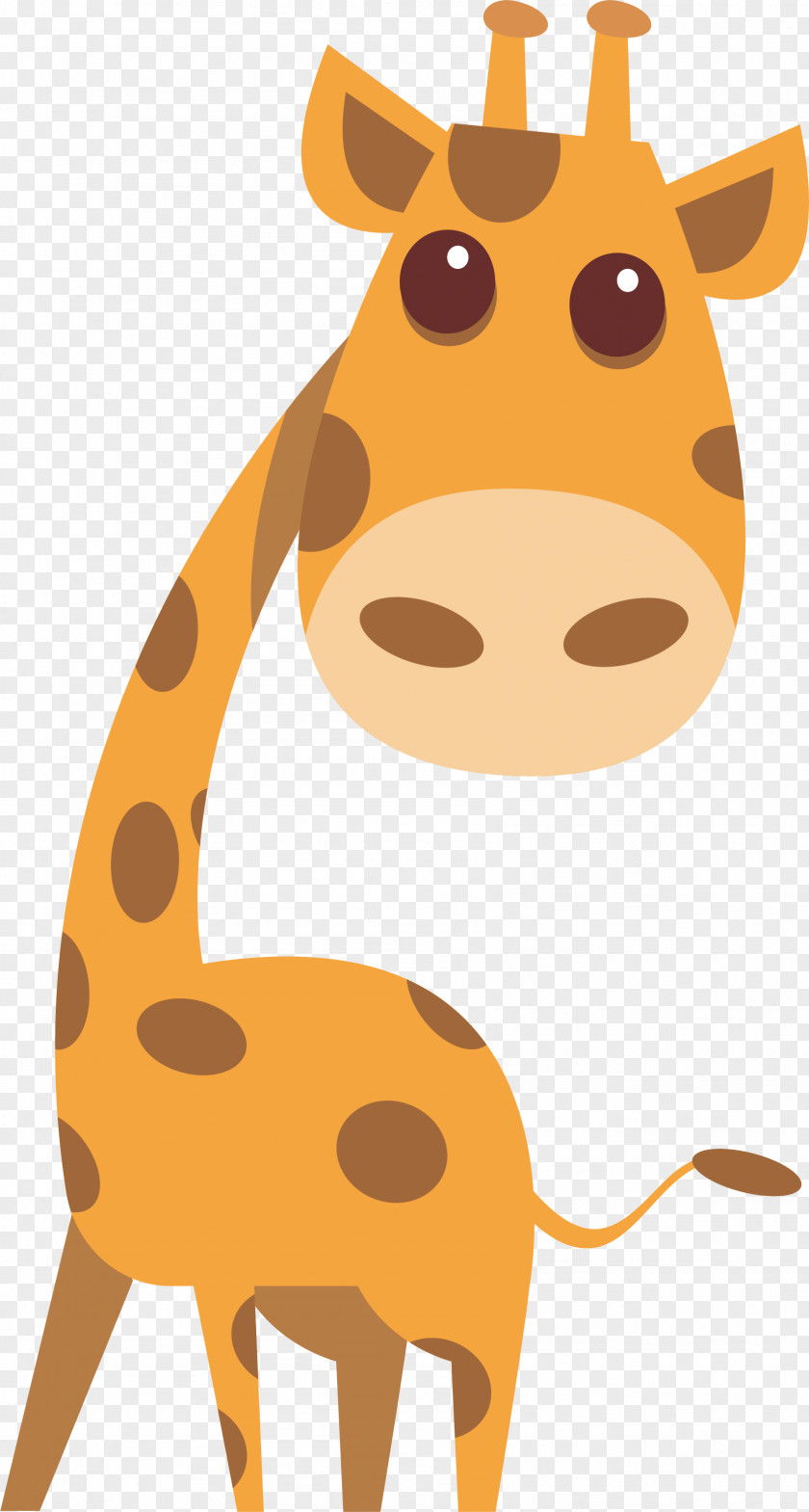 Cute Big Head Giraffe Northern Clip Art PNG