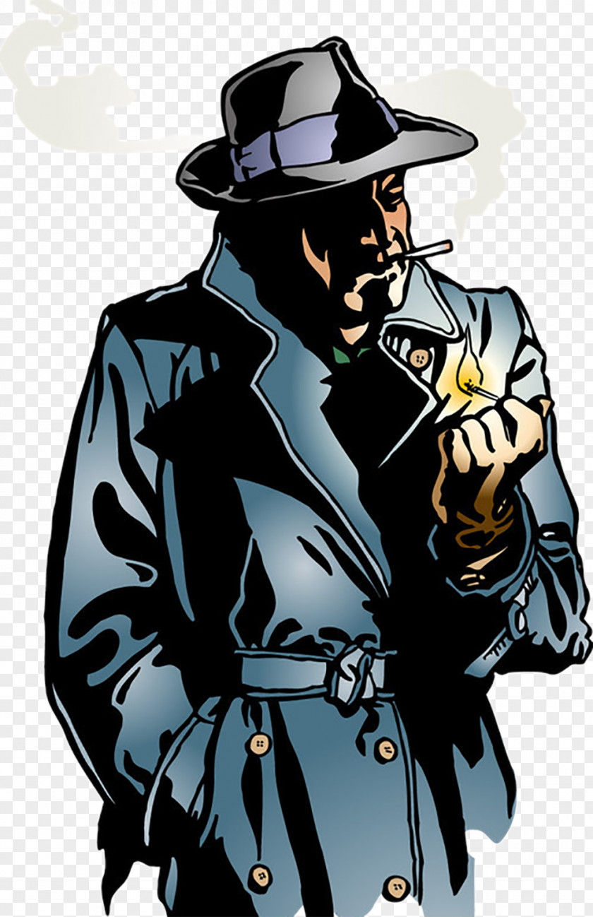 Cartoon Smoking Man PNG