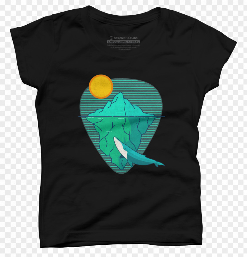 Iceberg T-shirt Turquoise Blue Teal Green PNG
