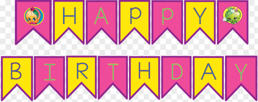 Shopkins Logo Birthday Party Banner Wish PNG