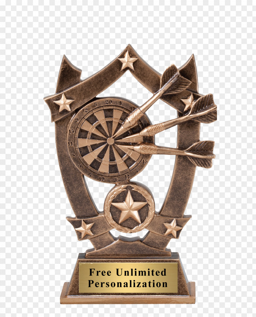 Trophy Gold Medal Award Commemorative Plaque PNG