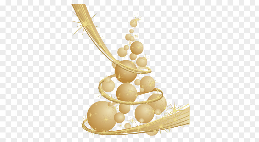 Vector Golden Eggs Triangle Christmas Tree Santa Claus New Year PNG