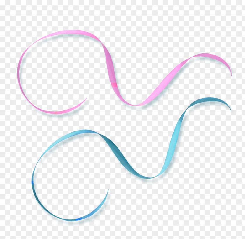 Color Floating Ribbon Line Point Angle PNG