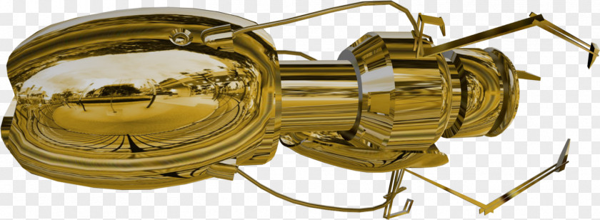 Gold Gun Brass Car 01504 PNG
