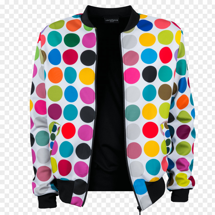 Jacket Polka Dot Sleeve Outerwear PNG