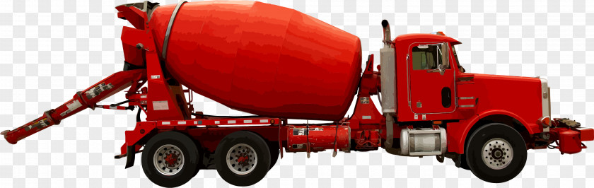 Mixer Cement Mixers Heavy Machinery Truck Concrete Sand PNG