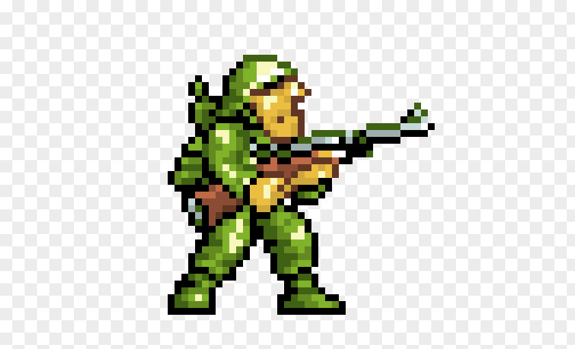Pixel Art Animation Soldier PNG