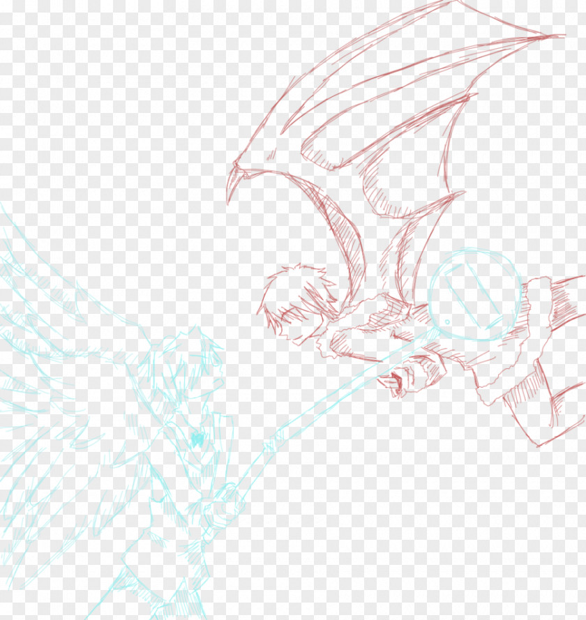 Angel And Demon Drawing Visual Arts Sketch PNG