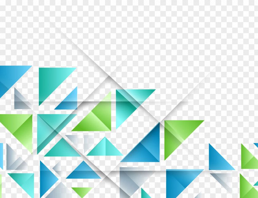 Colorful Geometric Triangle Shape Pattern PNG