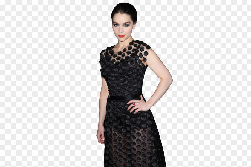 Dress Little Black Polka Dot Gown Fashion PNG