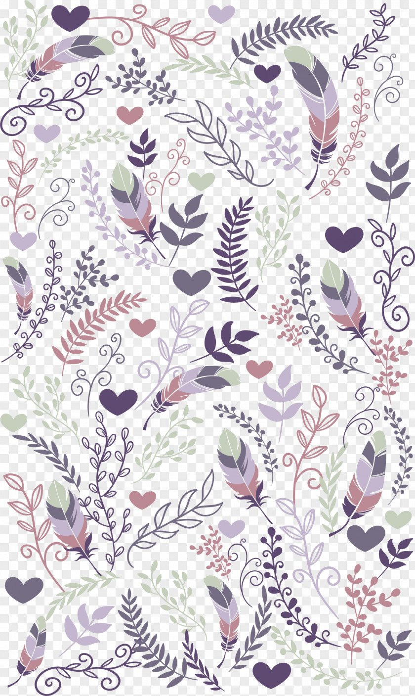 Purple Feather Plant Background Wedding Invitation Save The Date Greeting Card PNG