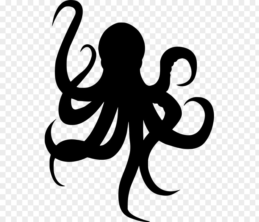 Silhouette Octopus Squid PNG
