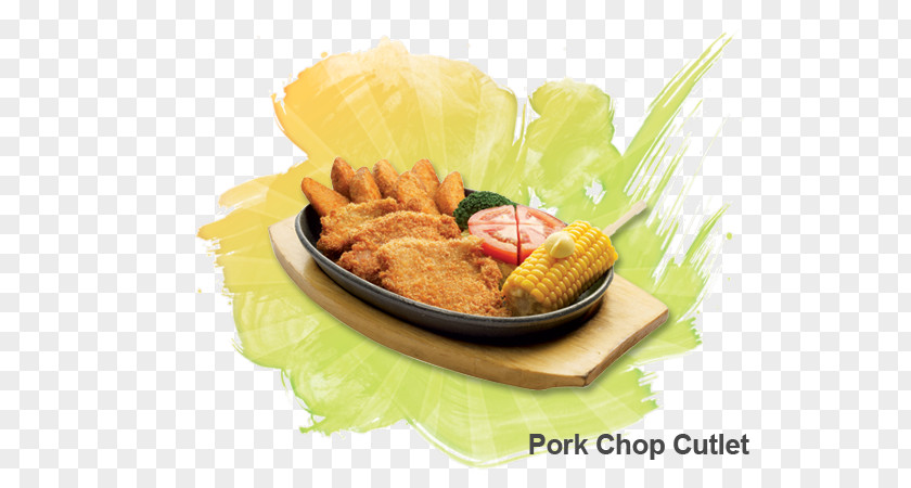 Pork Chops Vegetarian Cuisine Fast Food Junk Platter Side Dish PNG