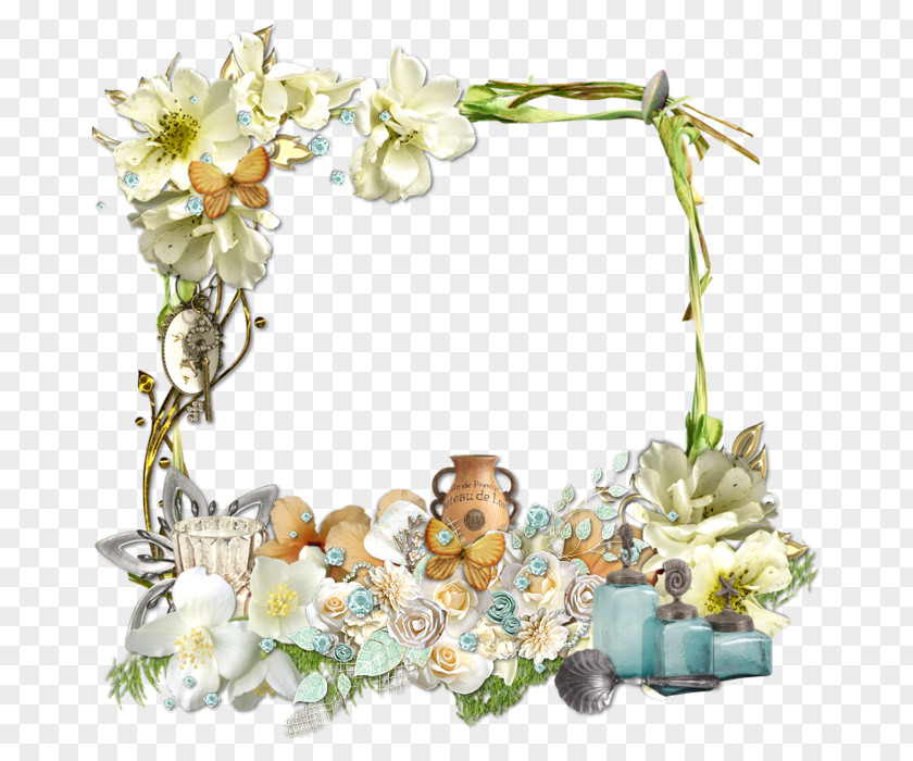 Quadro Pattern Floral Design Artificial Flower Cut Flowers Picture Frames PNG