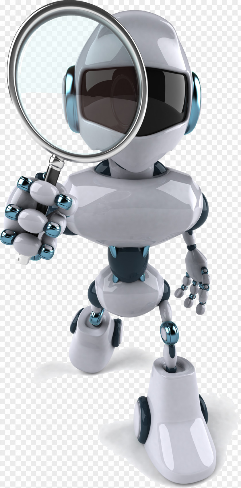 Robot Arm Magnifying Glass Information Service Advertising PNG
