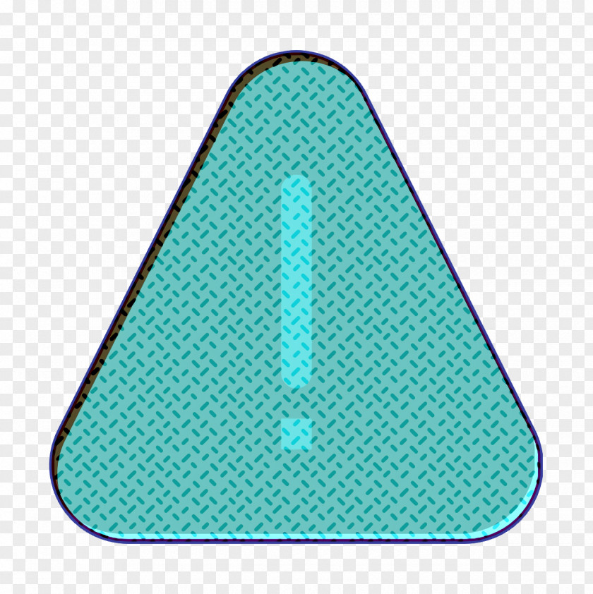 Triangle Teal Icon Caution Interface PNG