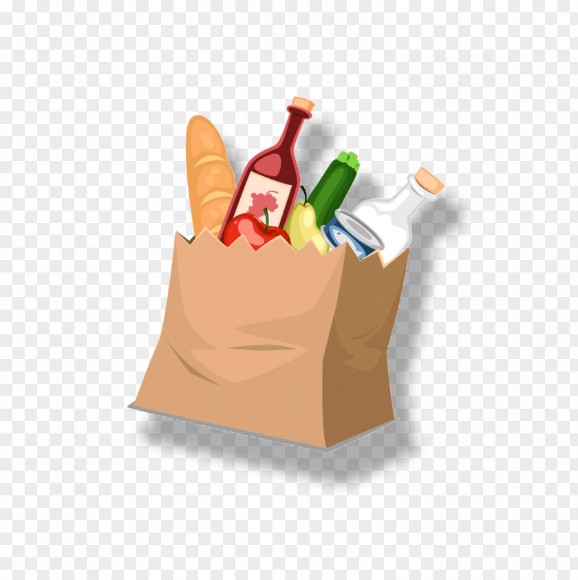 A Bag Of Food Supermarket Bread PNG