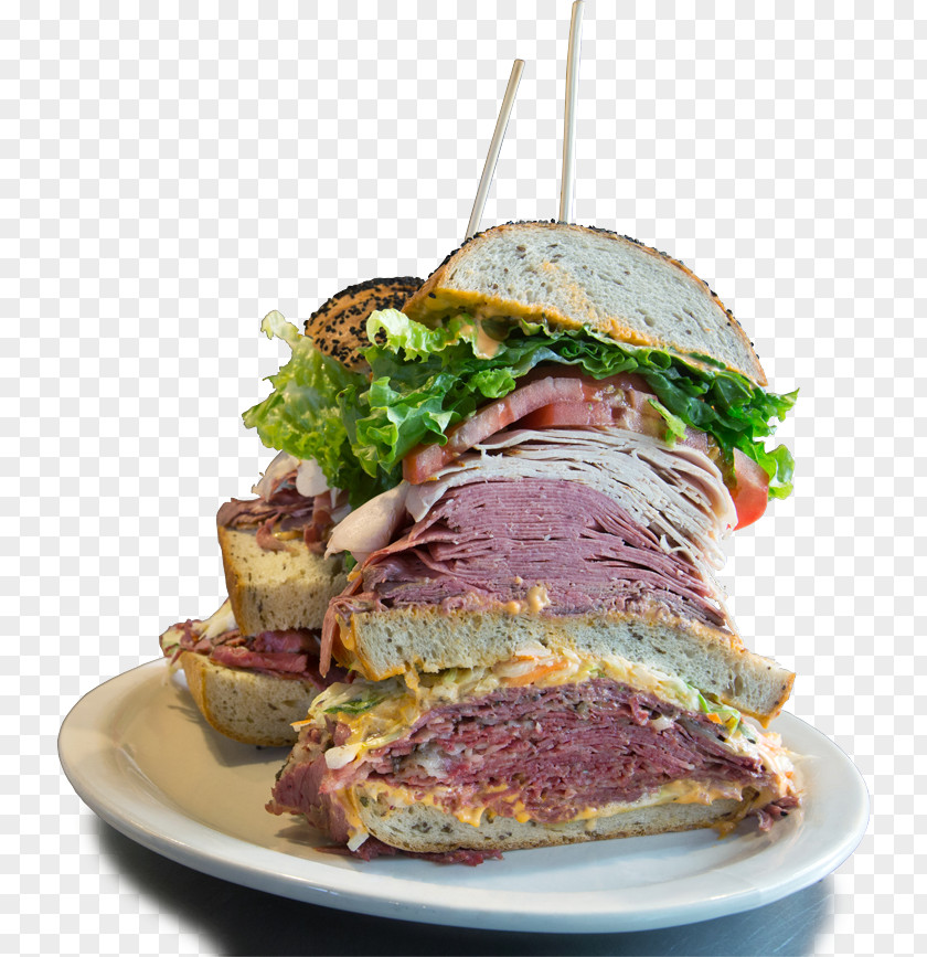 Sarge's | Delicatessen & Diner Breakfast Sandwich Pastrami Cheeseburger PNG