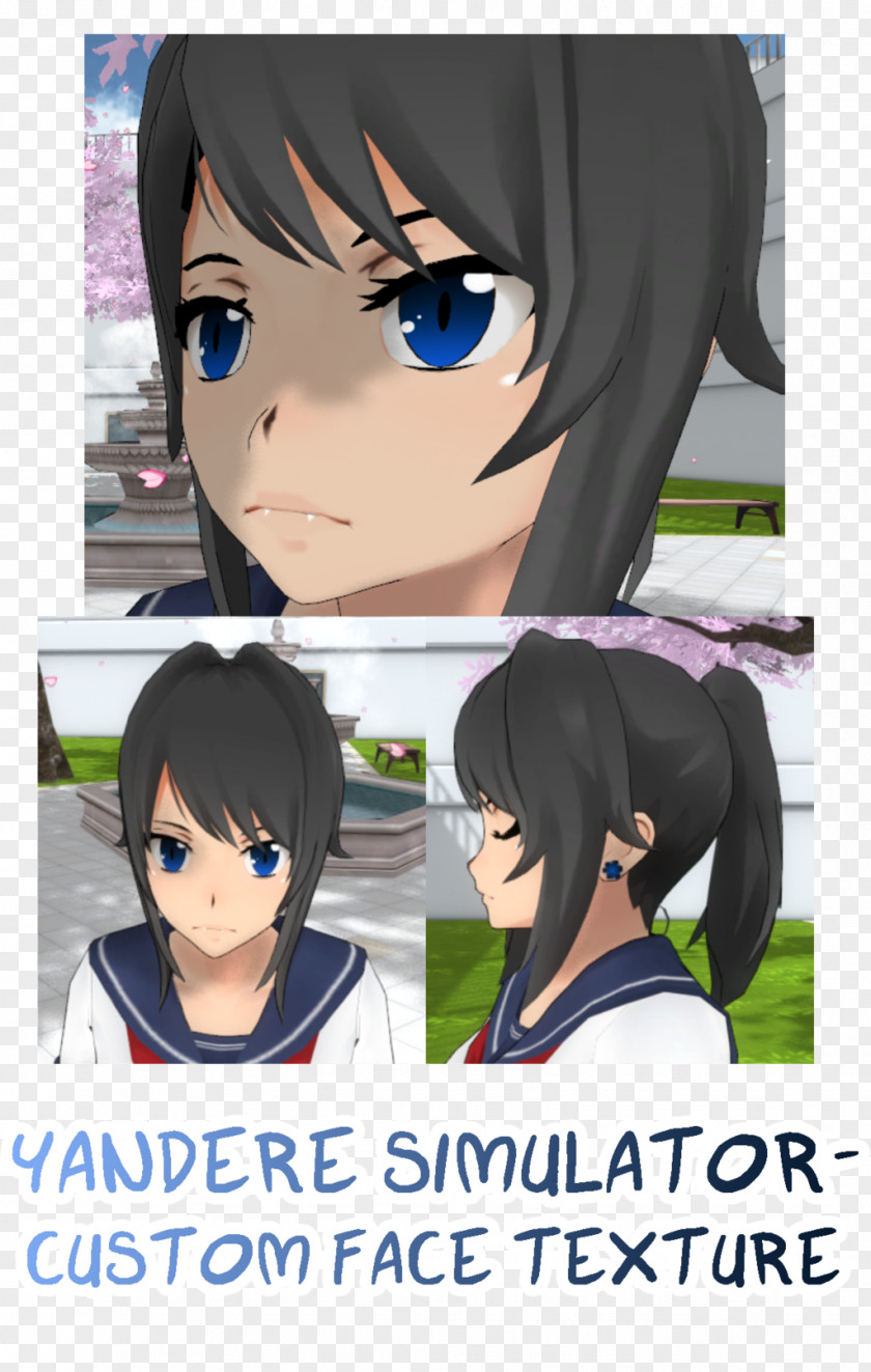 Darkened Yandere Simulator DeviantArt Comics Black Hair PNG