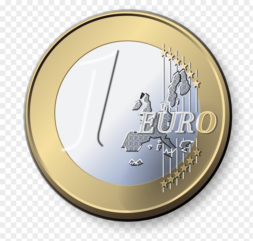 Euro 1 Coin Clip Art PNG
