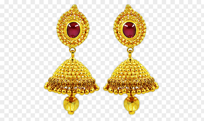 Gold Jewels Ruby Earring Battulaal Prayag Narayan Jewellers Jewellery Gemstone PNG