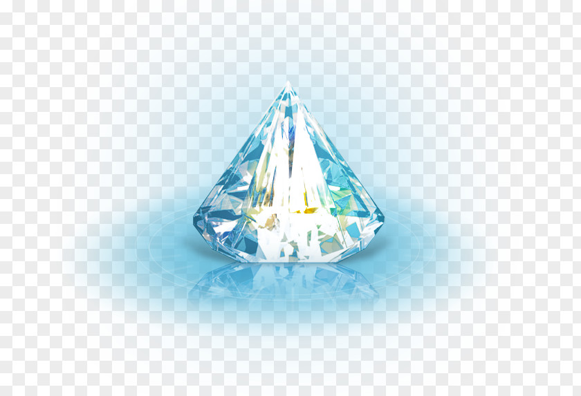 Diamond Crystal Blue Triangle Pattern PNG