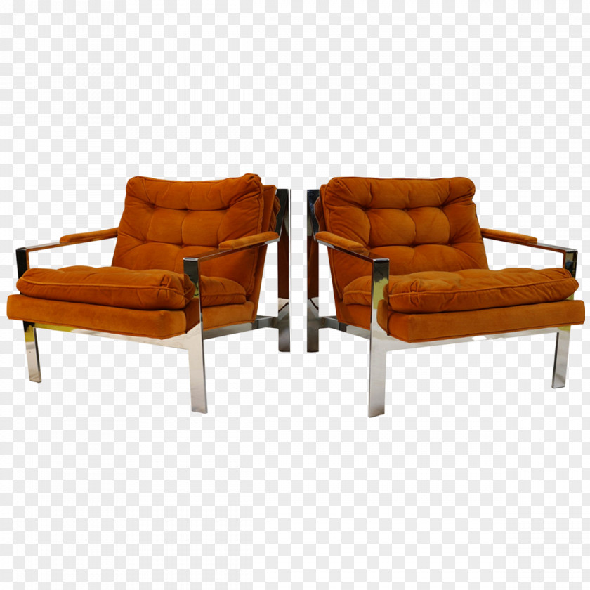 Persimmon Eames Lounge Chair Couch Table Furniture PNG